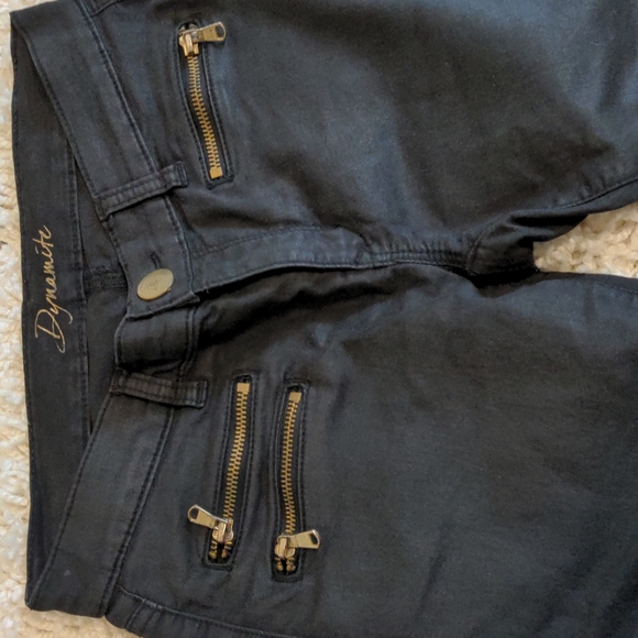 Dynamite coated moto jeans - Picture 2 of 5